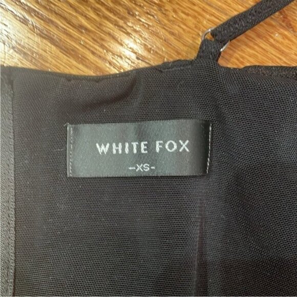 White Fox Boutique Corset Top Cropped Bustier Draped Black Size XS - Picture 7 of 16